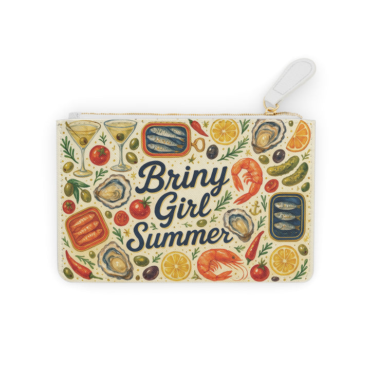 Briny Girl Summer Clutch Bag | Pickle Lover Gift | Foodie Girl Wristlet | Coastal Granddaughter - Free Shipping!