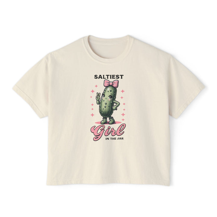 Saltiest Girl in the Jar Shirt - Funny Pickle Tee Comfort Colors® - Foodie Gift for Pickle Lovers - Free Shipping - Cute Crop Fit