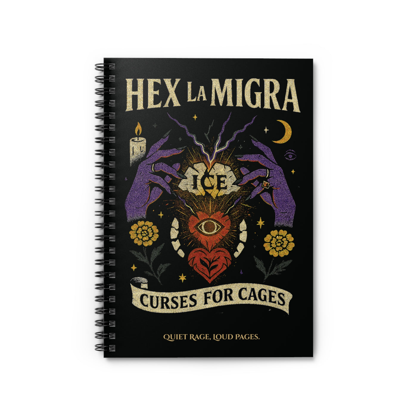 Hex La Migra Spiral Notebook