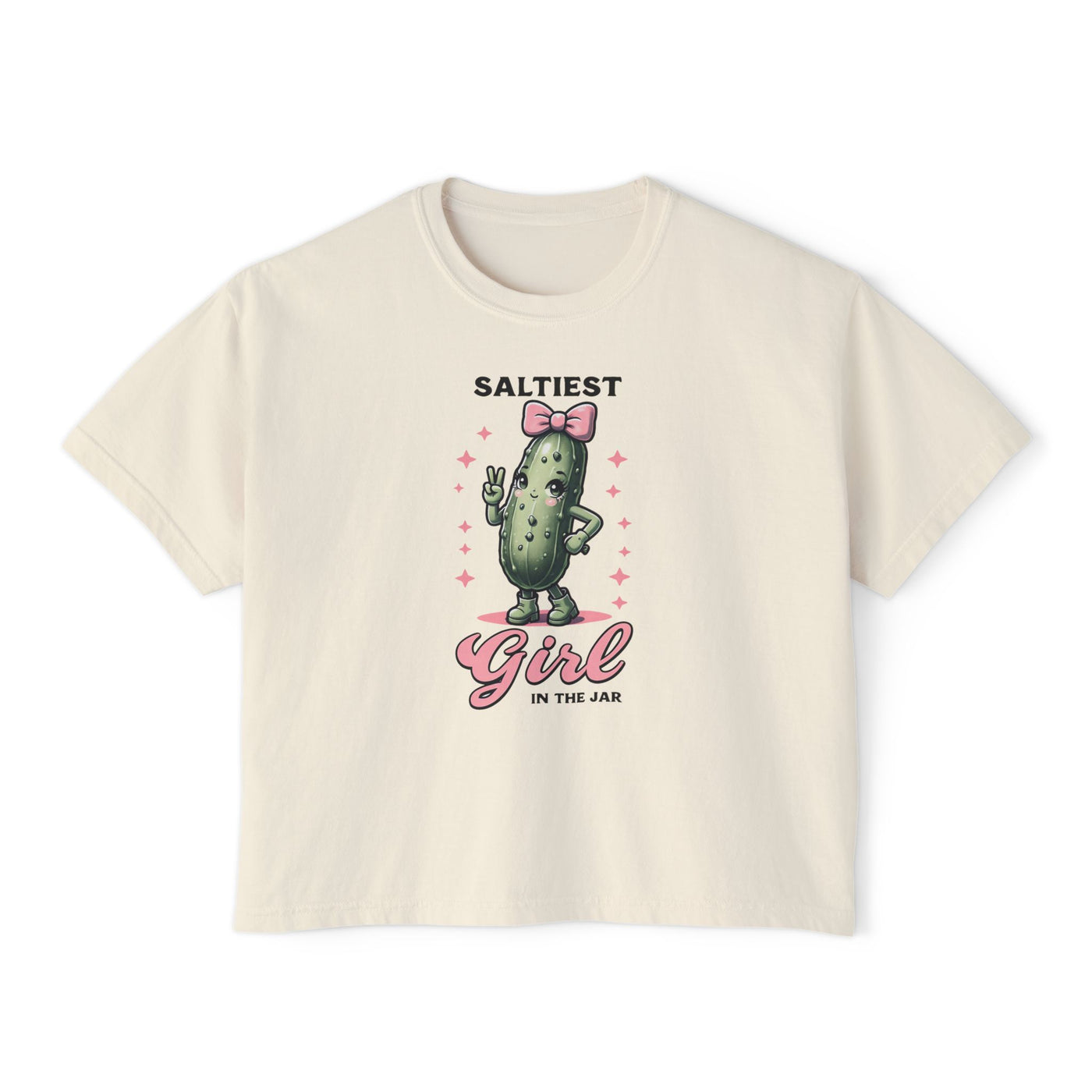 Saltiest Girl in the Jar Shirt - Funny Pickle Tee Comfort Colors® - Foodie Gift for Pickle Lovers - Free Shipping - Cute Crop Fit